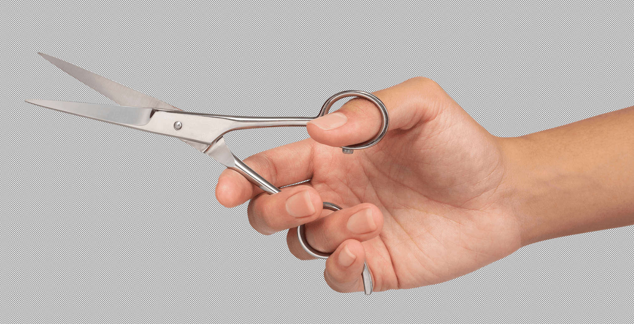 Decorative shears accent representing the stylist craft